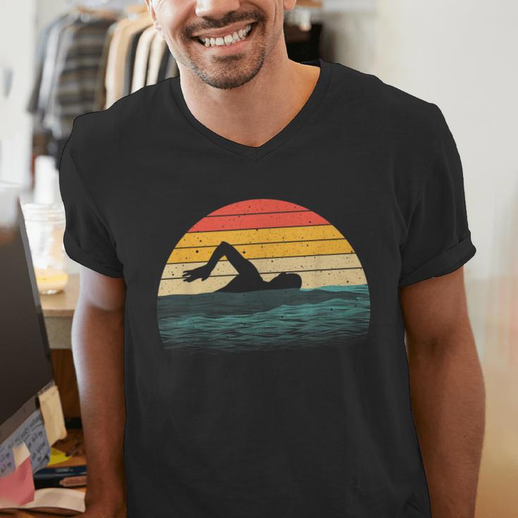Swimming Art For Men Women Swim Coach Rescue Swimmer Men's V-Neck T-Shirt