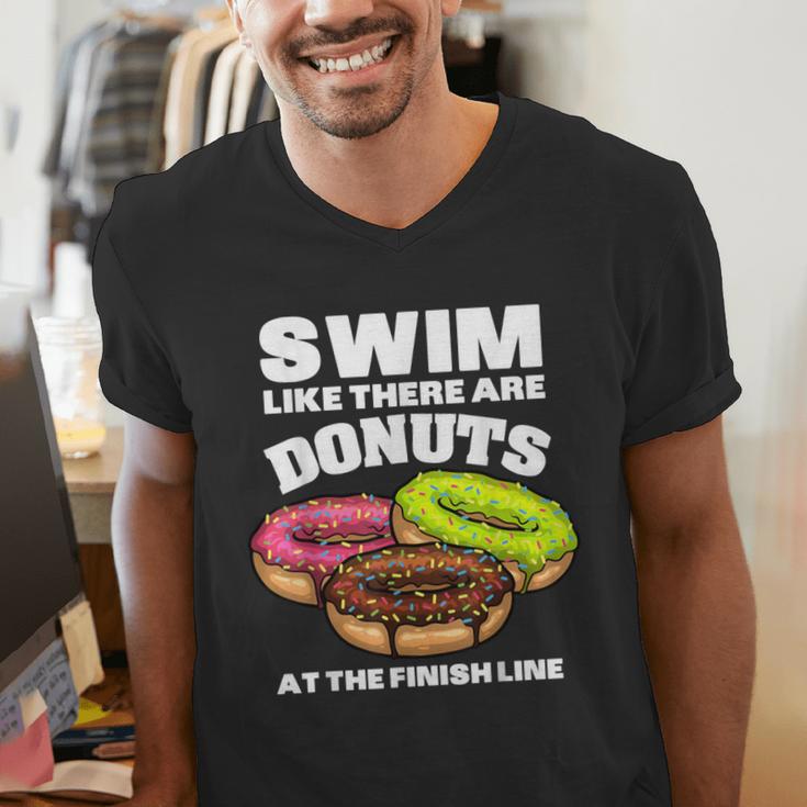 Swimming Donut Men Women Swimmer Sports Athlete Men's V-Neck T-Shirt