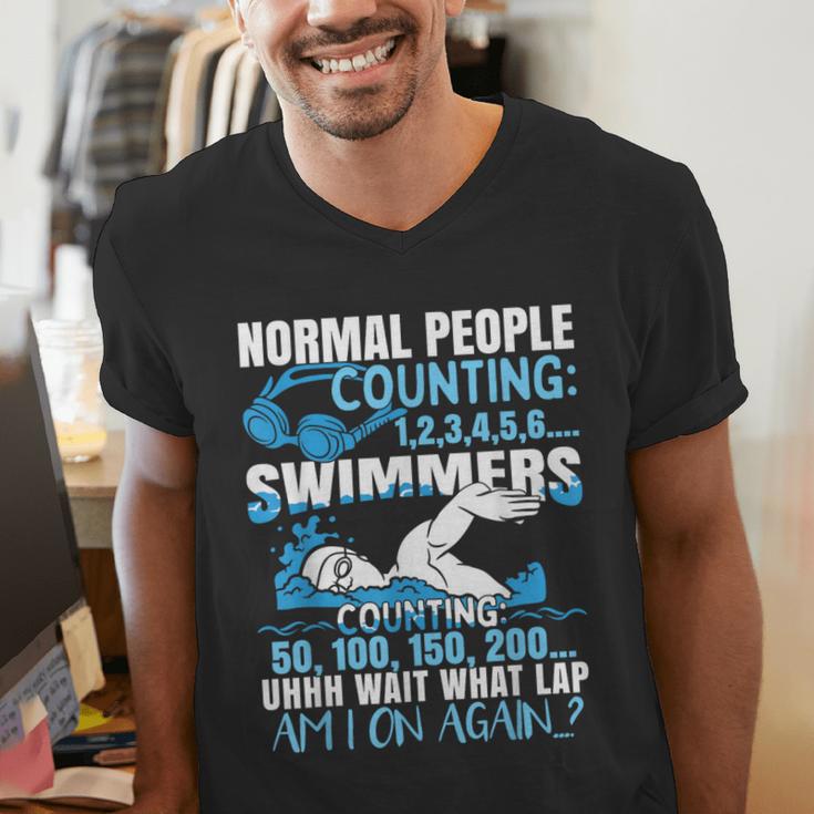 Swimming Humor Swim Men's V-Neck T-Shirt Swimming Humor Swim Men's V-Neck T-Shirt