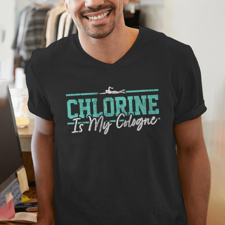 Swimming Humor Swimmer Chlorine Joke Swim Men's V-Neck T-Shirt Swimming Humor Swimmer Chlorine Joke Swim Men's V-Neck T-Shirt