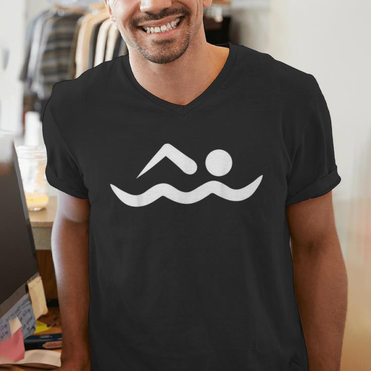 Swimming Icon Men's V-Neck T-Shirt