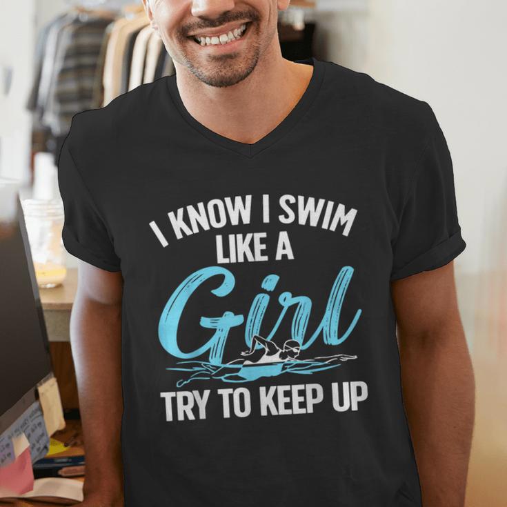Swimming For Men Women Kids Swimmer Swim Lovers Men's V-Neck T-Shirt Swimming For Men Women Kids Swimmer Swim Lovers Men's V-Neck T-Shirt