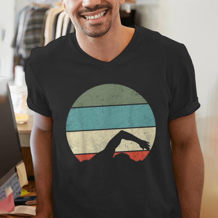 Swimming Men's V-Neck T-Shirt