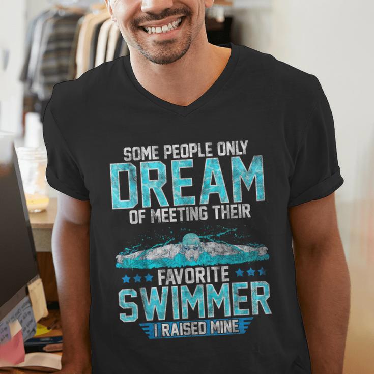 Swimming Parent Swimmer Mom Dad My Favorite Swim Meet Men's V-Neck T-Shirt