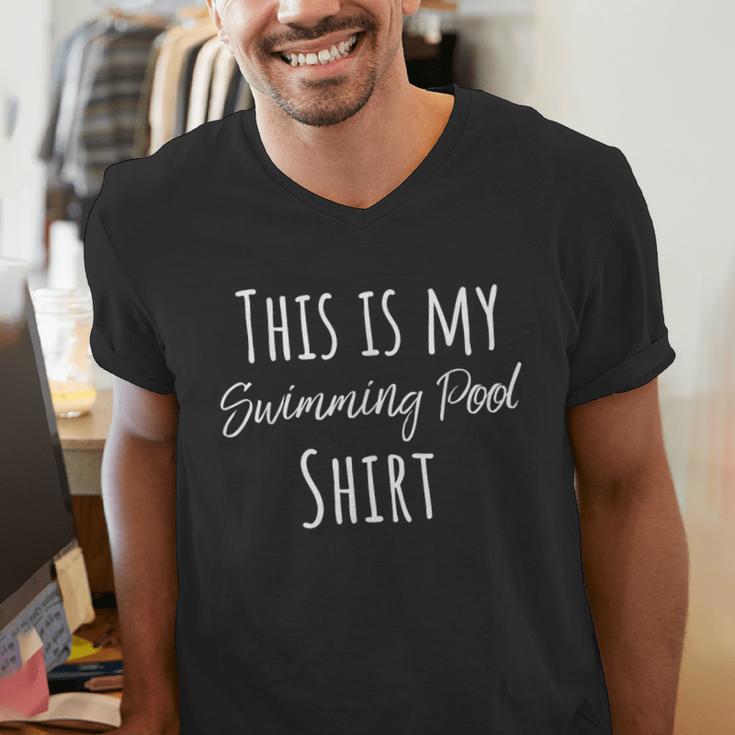 This Is My Swimming Pool Summer Swim Tee T-Shirt Men's V-Neck T-Shirt This Is My Swimming Pool Summer Swim Tee T-Shirt Men's V-Neck T-Shirt