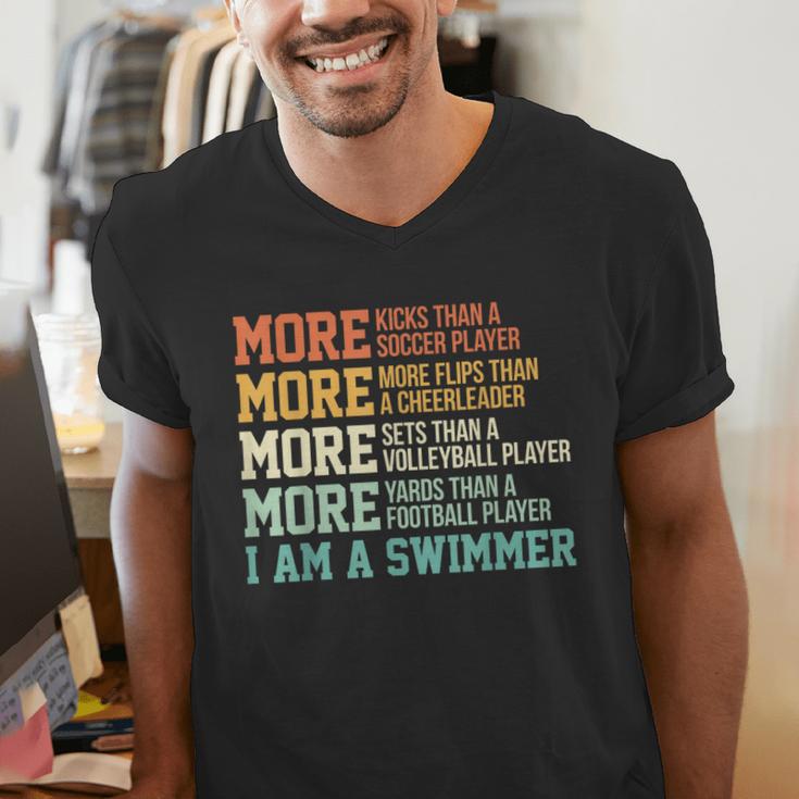 Swimming Saying Swim Swimmer Men's V-Neck T-Shirt