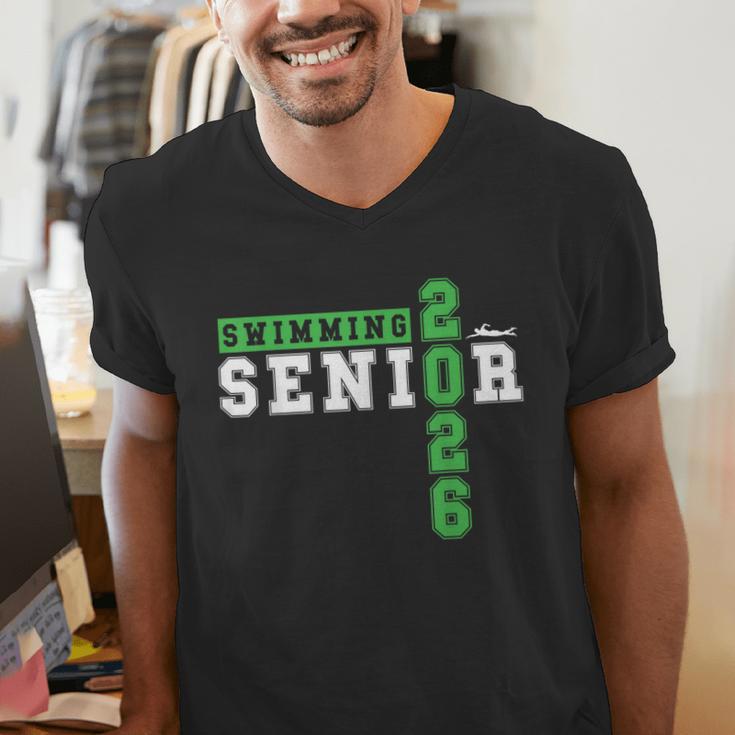 Swimming Senior Night Swim Senior 2026 Graduation 33 Men's V-Neck T-Shirt
