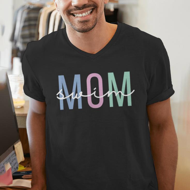 Swimming Sport Ideas For Everybody Women's Swim Mom Swim Team Swimmers Mother Men's V-Neck T-Shirt Swimming Sport Ideas For Everybody Women's Swim Mom Swim Team Swimmers Mother Men's V-Neck T-Shirt