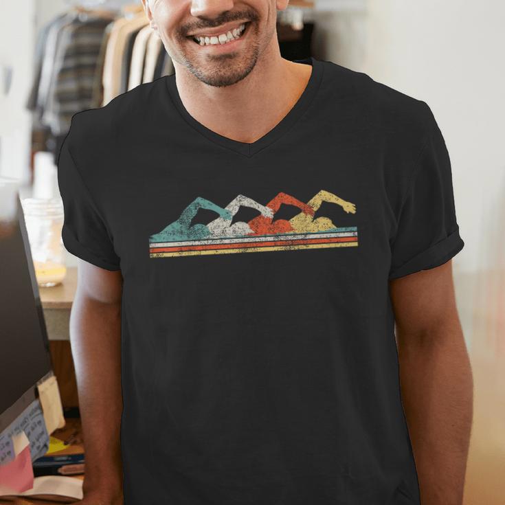 Swimming Swimmer Men's V-Neck T-Shirt