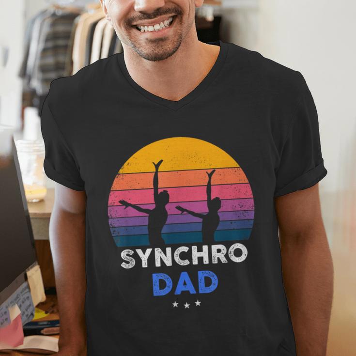 Synchronized Swimming Synchro Dad Men's V-Neck T-Shirt Synchronized Swimming Synchro Dad Men's V-Neck T-Shirt