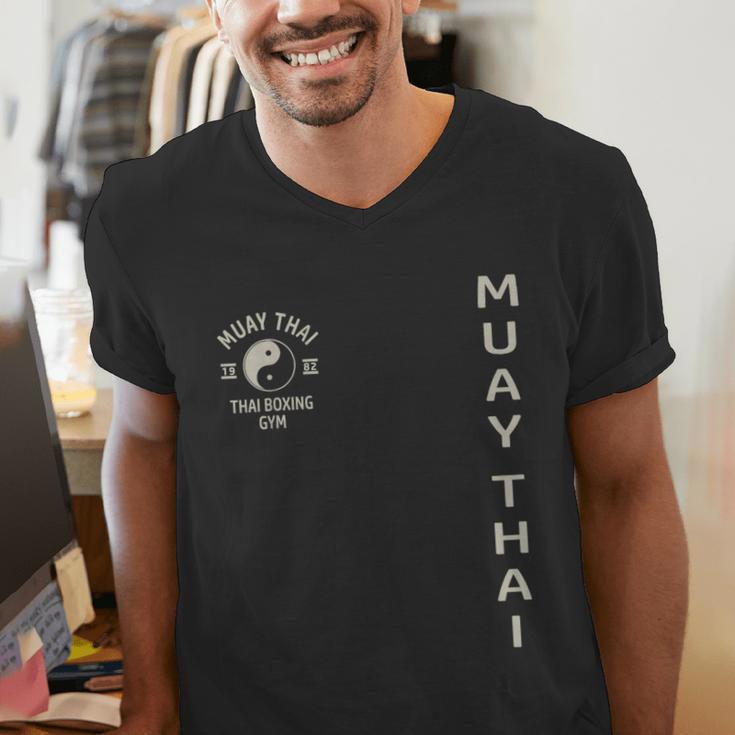 Thai Boxing Muay Thai Men's V-Neck T-Shirt Thai Boxing Muay Thai Men's V-Neck T-Shirt
