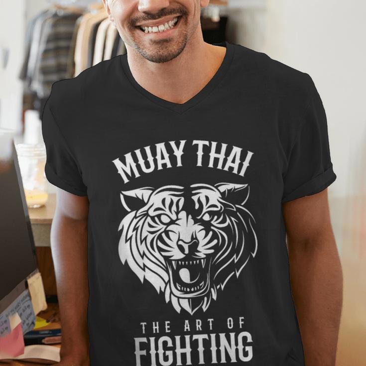 Tiger Muay Thai And Kickboxing Men's V-Neck T-Shirt Tiger Muay Thai And Kickboxing Men's V-Neck T-Shirt