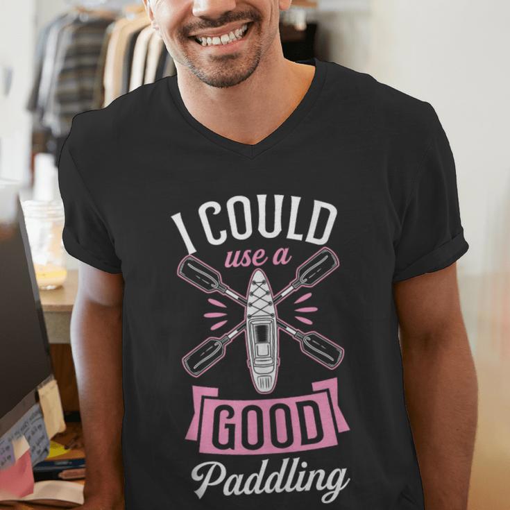 I Could Use A Good Paddling River Lake Canoe Kayak Men's V-Neck T-Shirt