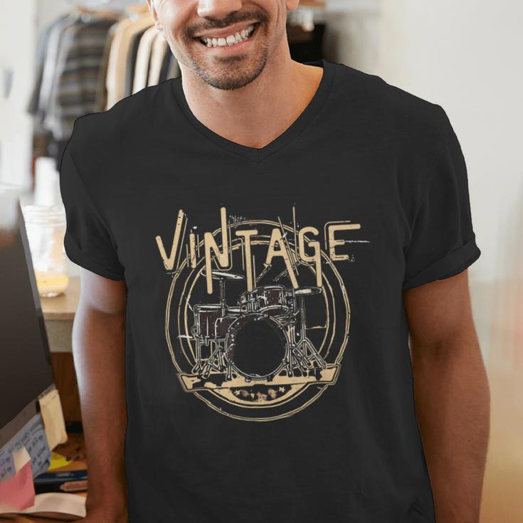 Vintage Drum Kit Men's V-Neck T-Shirt