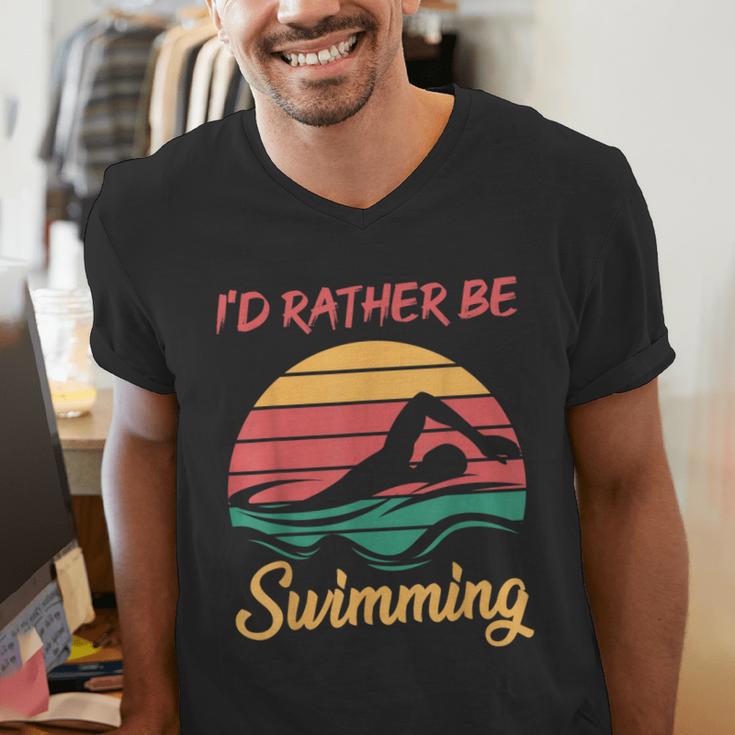 Water Rat Water Sports Hobby Swimming Club Swimming Men's V-Neck T-Shirt