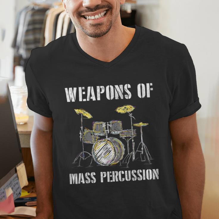 Weapons Of Mass Percussion Band Best Drummer Drum Kit Men's V-Neck T-Shirt Weapons Of Mass Percussion Band Best Drummer Drum Kit Men's V-Neck T-Shirt