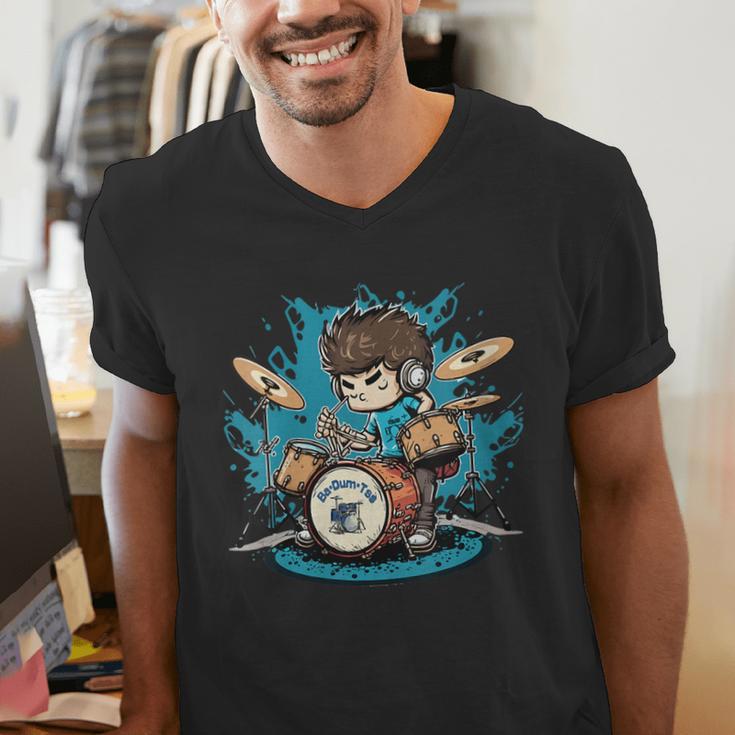 Women's Drum Set Drumming Drummers Drum Kits Music Men's V-Neck T-Shirt Women's Drum Set Drumming Drummers Drum Kits Music Men's V-Neck T-Shirt