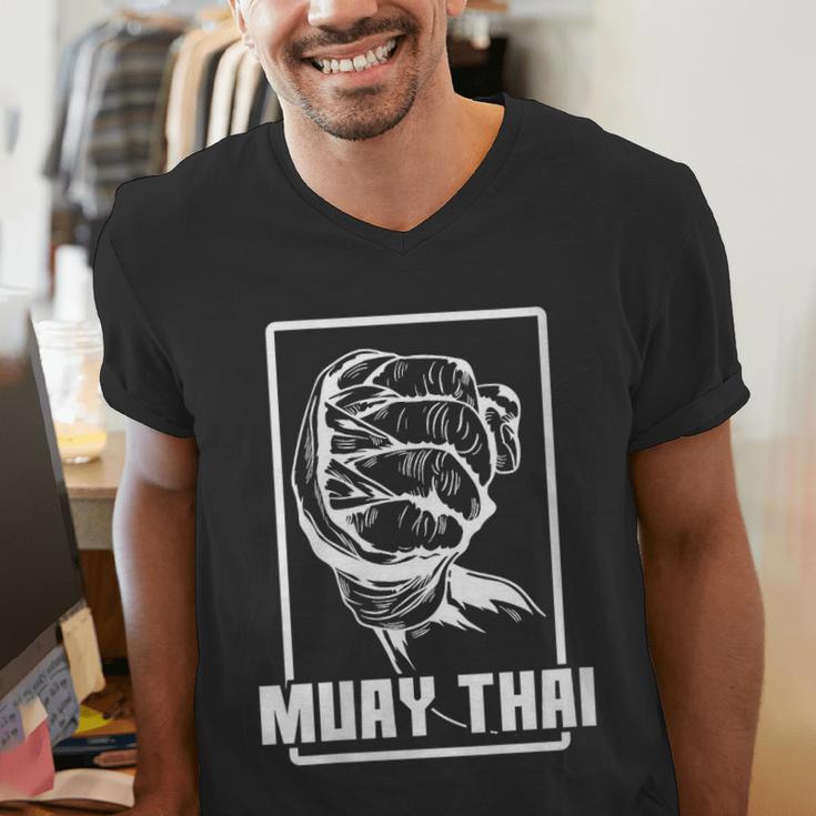 Women's Muay Thai Boxing Arm Men's V-Neck T-Shirt Women's Muay Thai Boxing Arm Men's V-Neck T-Shirt