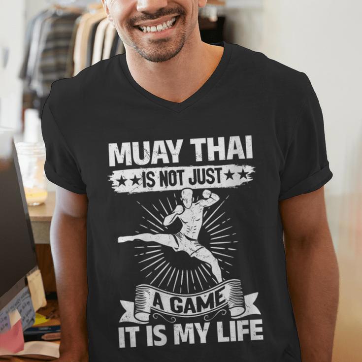 Women's Muay Thai Muay Thai Is Not Just a Game It Is My Life Men's V-Neck T-Shirt