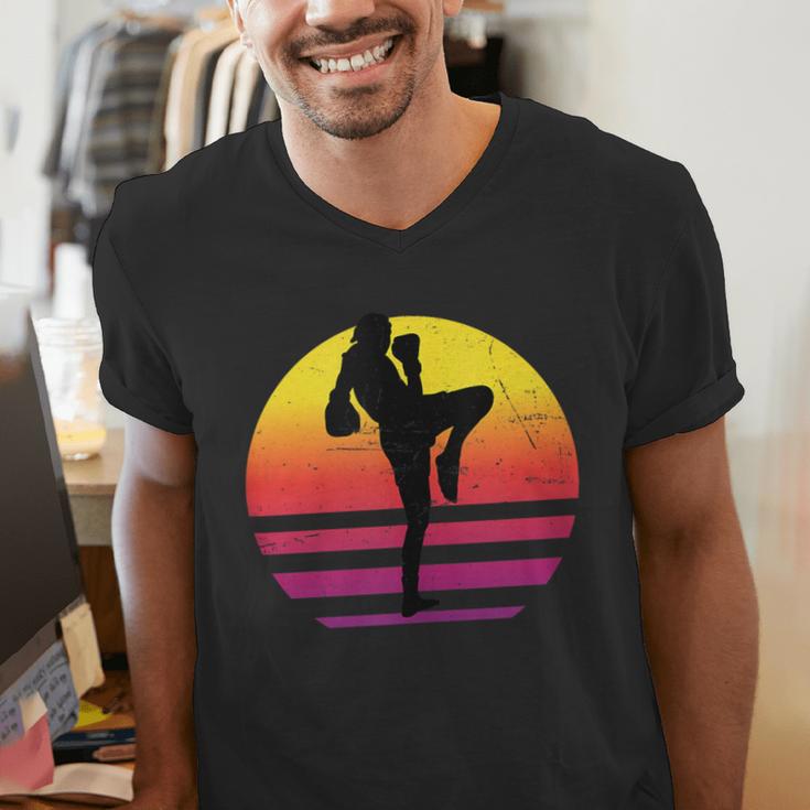 Women's Thai Boxer Thai Boxing Muay Thai Men's V-Neck T-Shirt Women's Thai Boxer Thai Boxing Muay Thai Men's V-Neck T-Shirt