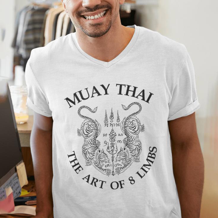The Art Of 8 Limbs Muay Thai Men's V-Neck T-Shirt The Art Of 8 Limbs Muay Thai Men's V-Neck T-Shirt