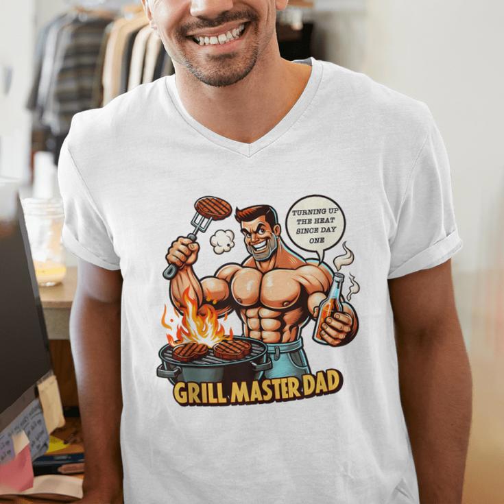 BBQ Dad Tee Grill Is Hot My Opinions Present Apparel Men's V-Neck T-Shirt BBQ Dad Tee Grill Is Hot My Opinions Present Apparel Men's V-Neck T-Shirt