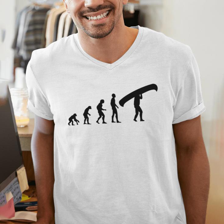 Canoe Evolution Canoeing Shirt T-Shirt Men's V-Neck T-Shirt Canoe Evolution Canoeing Shirt T-Shirt Men's V-Neck T-Shirt