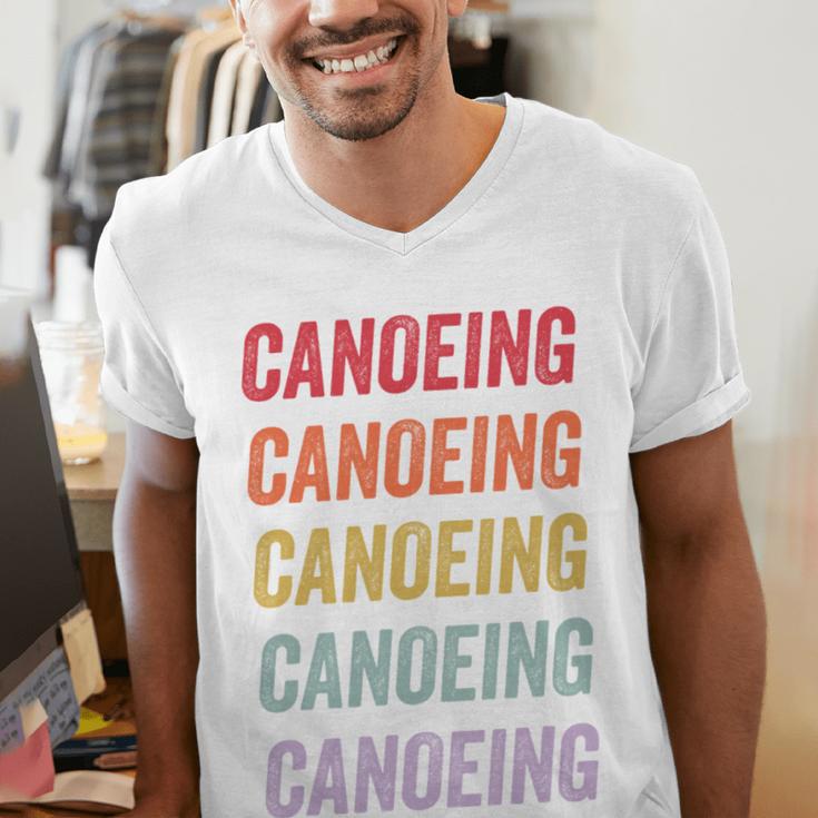Canoeing Sweatshirt Men's V-Neck T-Shirt Canoeing Sweatshirt Men's V-Neck T-Shirt
