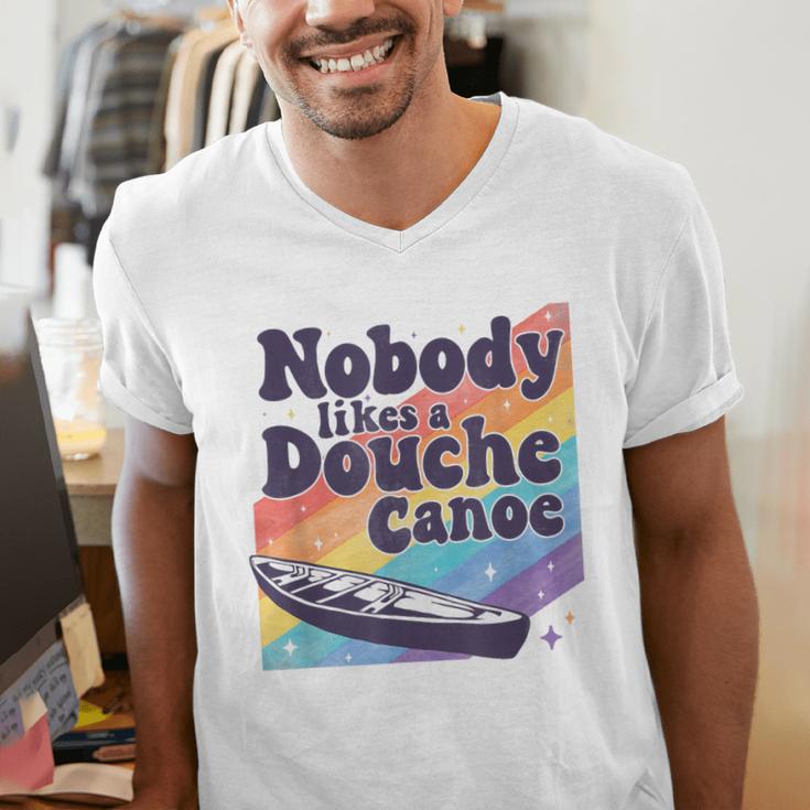 Don’t Be a Douche Canoe Saying Men's V-Neck T-Shirt