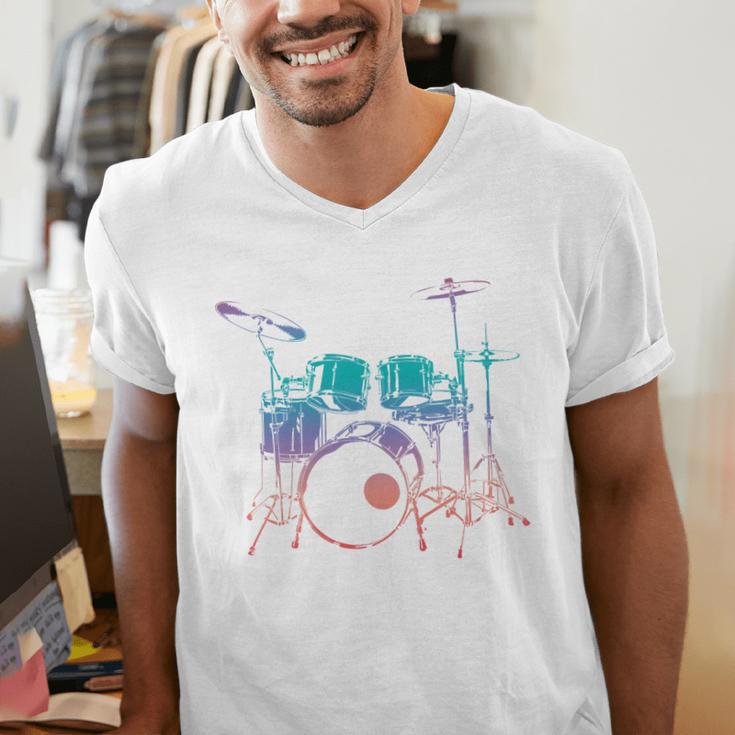 Drum Kit Drummer Graphic Sweatshirt Men's V-Neck T-Shirt Drum Kit Drummer Graphic Sweatshirt Men's V-Neck T-Shirt