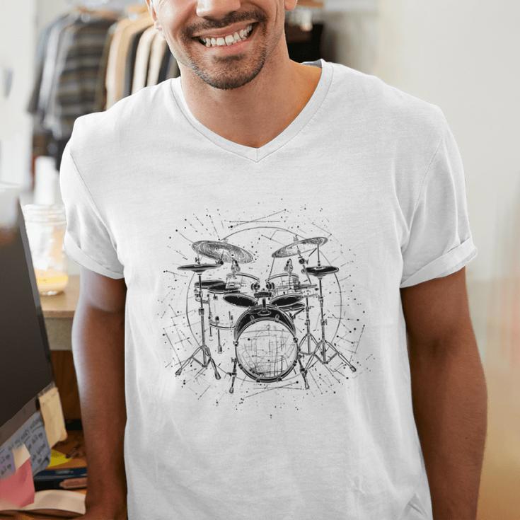 Drum Kit Men's V-Neck T-Shirt Drum Kit Men's V-Neck T-Shirt