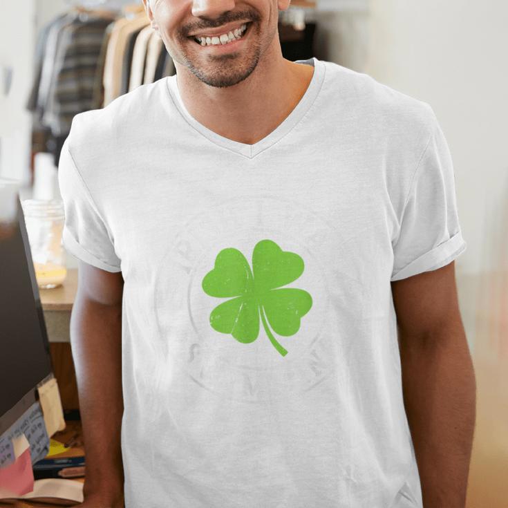 Irish I Was Swimming Shamrock St Patrick's Day Swimmer Men's V-Neck T-Shirt Irish I Was Swimming Shamrock St Patrick's Day Swimmer Men's V-Neck T-Shirt