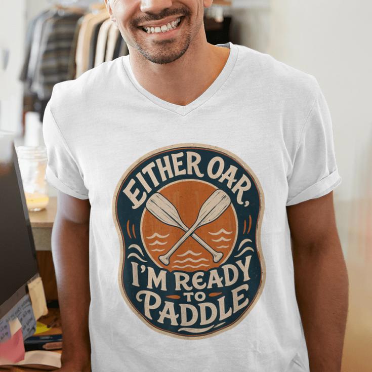 Kayak Canoe Paddle Either Oar Men's V-Neck T-Shirt Kayak Canoe Paddle Either Oar Men's V-Neck T-Shirt