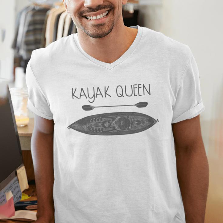 Kayak Queen Fun Kayak And Canoe Paddler Men's V-Neck T-Shirt Kayak Queen Fun Kayak And Canoe Paddler Men's V-Neck T-Shirt