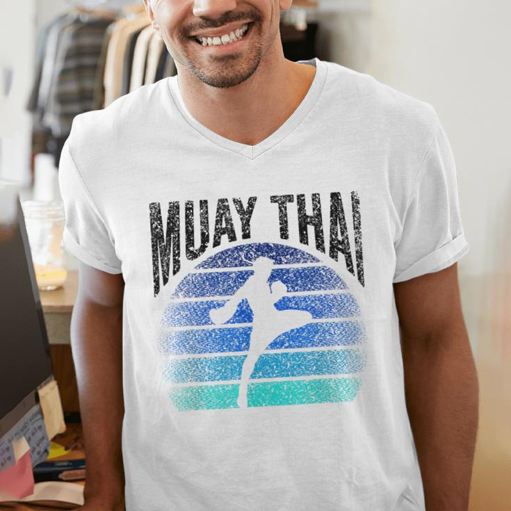 Muay Thai Hobby Fighter Martial Arts Boxing Men's V-Neck T-Shirt