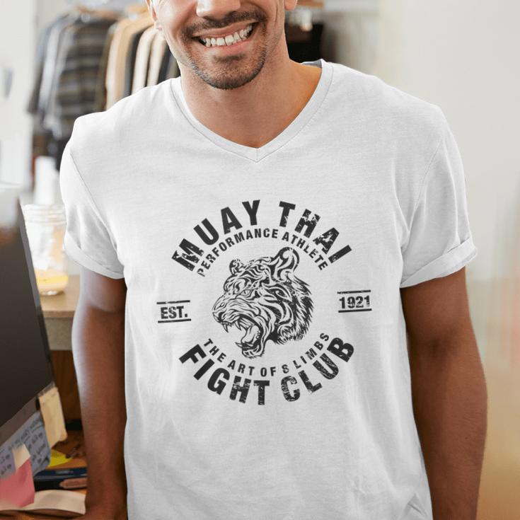 Muay Thai Kickboxing Eight Art MMA Men's V-Neck T-Shirt