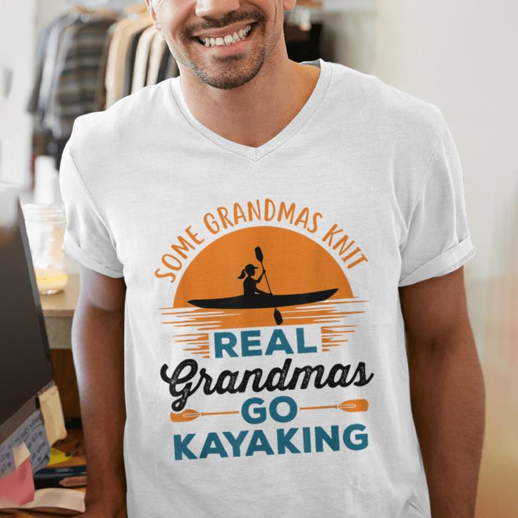 Real Grandmas Go Kayaking Yak Kayak Women Canoe Kayaker Men's V-Neck T-Shirt Real Grandmas Go Kayaking Yak Kayak Women Canoe Kayaker Men's V-Neck T-Shirt
