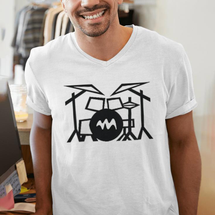 Retro Drum Kit Raglan Baseball Tee Men's V-Neck T-Shirt Retro Drum Kit Raglan Baseball Tee Men's V-Neck T-Shirt
