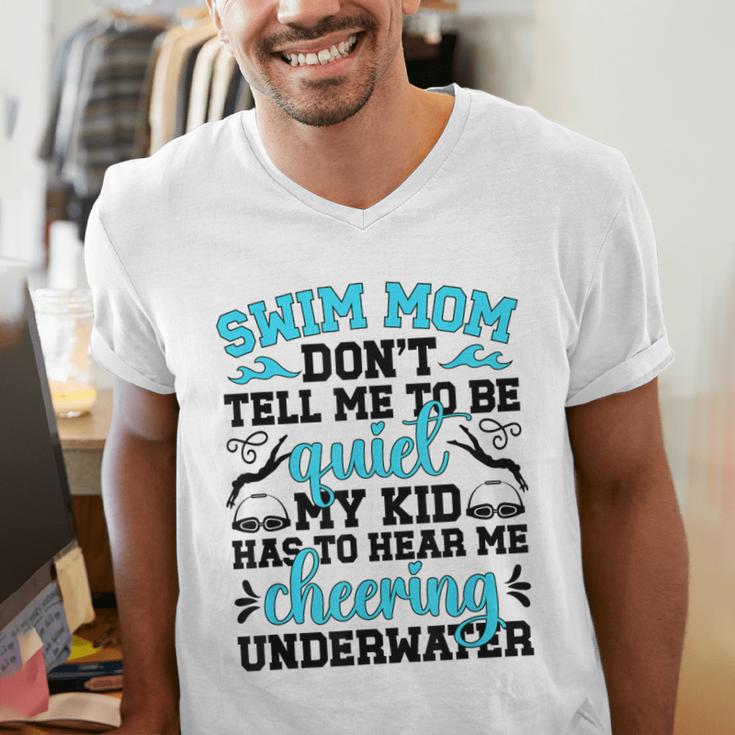 Swim Mom Swimming Mama Of A Swimmer Mom Swim Mother Men's V-Neck T-Shirt Swim Mom Swimming Mama Of A Swimmer Mom Swim Mother Men's V-Neck T-Shirt