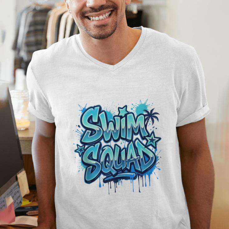 Swimming Matching Tee Men's V-Neck T-Shirt