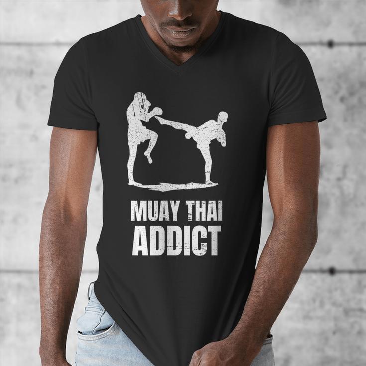 Addicted To Muay Thai Graphic Shirt Men's V-Neck T-Shirt