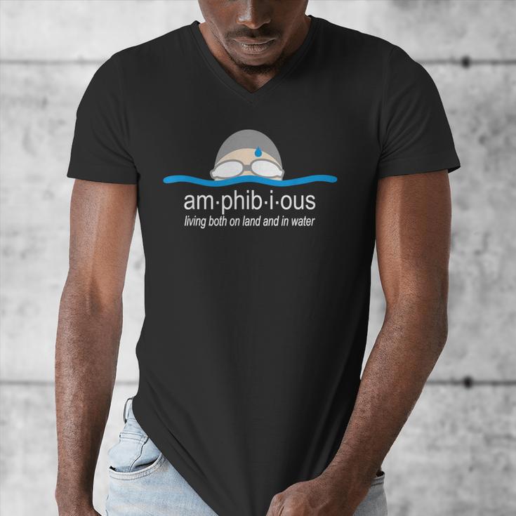 Amphibious Swimming Men's V-Neck T-Shirt