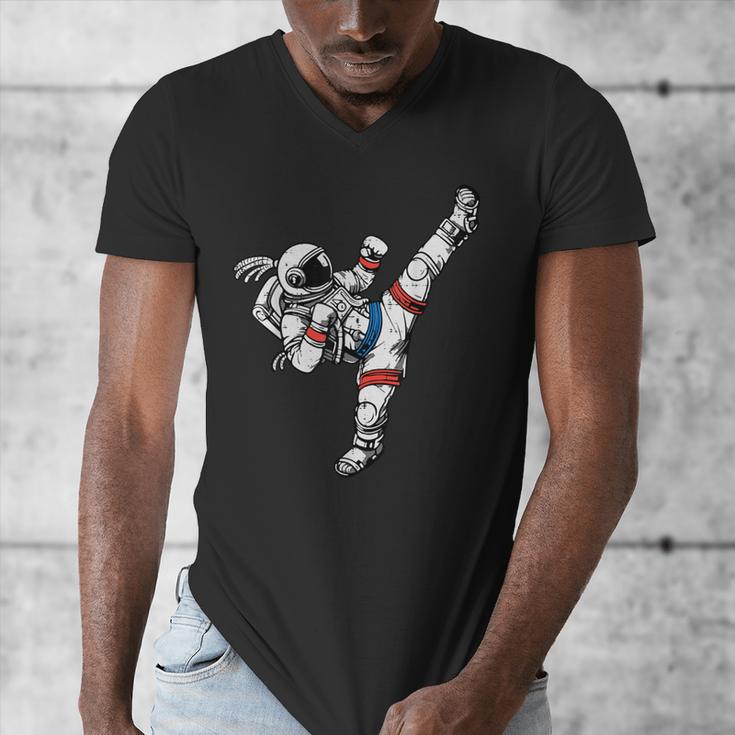 Astronaut Muay Thai Fighter Space Martial Arts Men Women Kid Men's V-Neck T-Shirt
