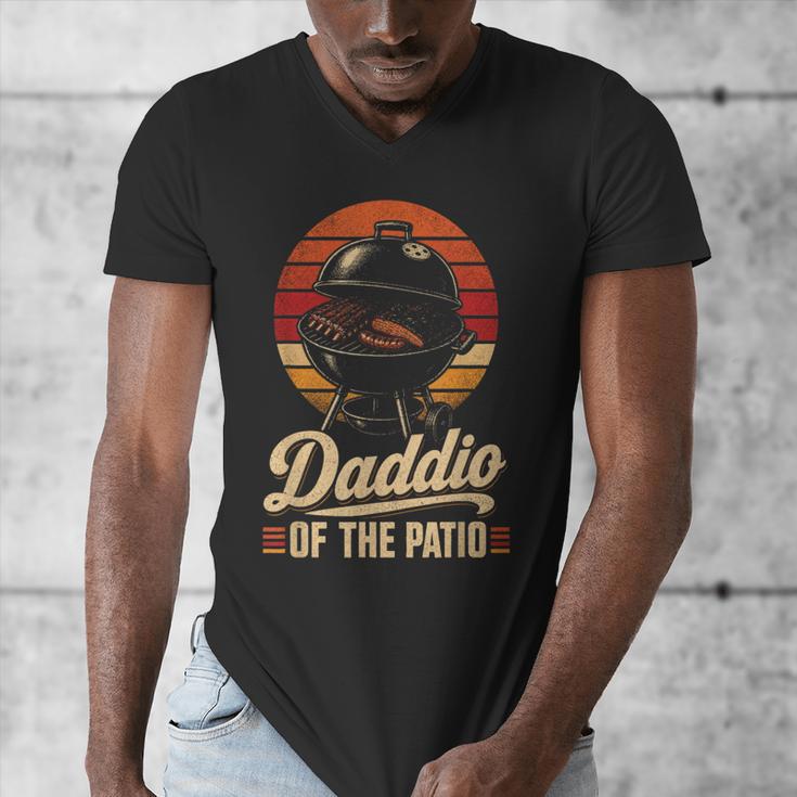 BBQ Dad Daddio Of The Patio Fathers Day Grilling Men's V-Neck T-Shirt