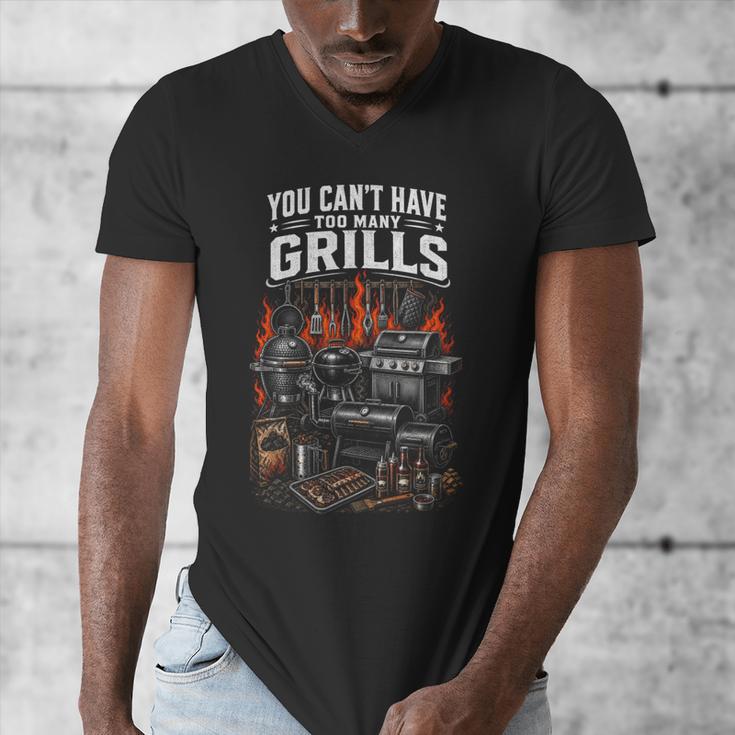 BBQ Dad Smoking Meat Smoker Barbecue Smoker Men's V-Neck T-Shirt