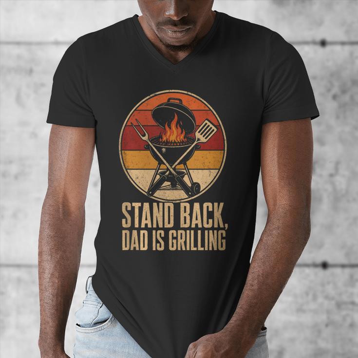 BBQ Dad Stand Back Dad Is Grilling Men's V-Neck T-Shirt