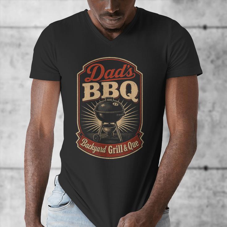 BBQ Dad's Backyard Grill & Que Men's V-Neck T-Shirt