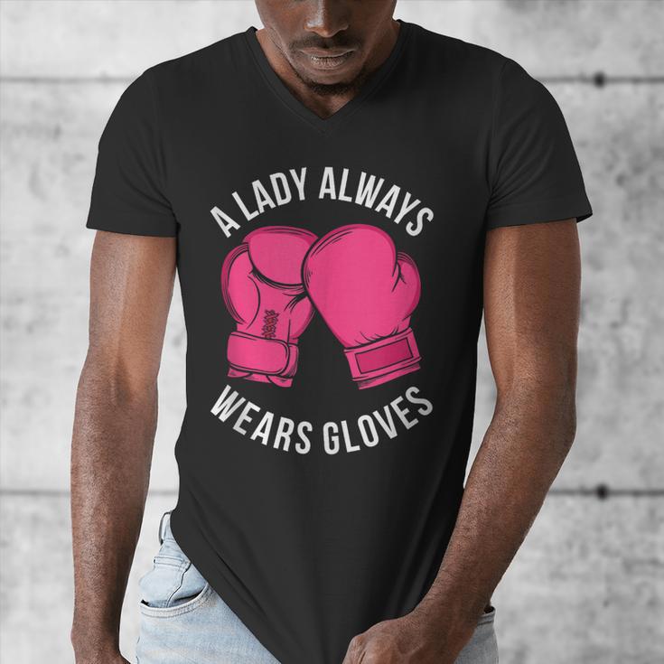 Boxing Gloves Muay Thai Women Girls Muay Thai Men's V-Neck T-Shirt