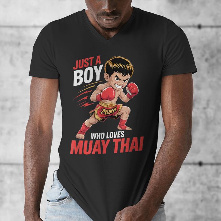 Boys Muay Thai Men's V-Neck T-Shirt Boys Muay Thai Men's V-Neck T-Shirt