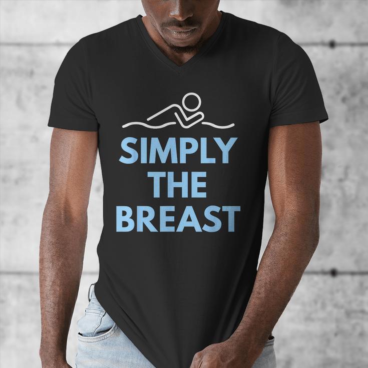Breaststroke Swimming SwimmerShirt Men's V-Neck T-Shirt